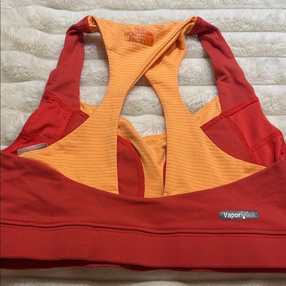 The North Face Red and Orange Active Bra